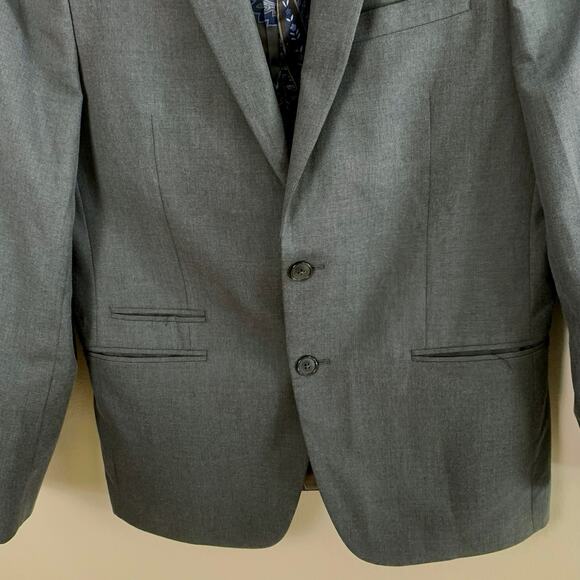 Andrew Fezza Size 40R Men's Two Button Sport Coat Blazer Jacket Gray Business - Picture 4 of 13